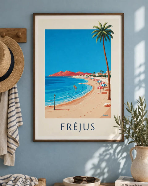 Affiches plage : affiche de la collection encadrée dans un intérieur