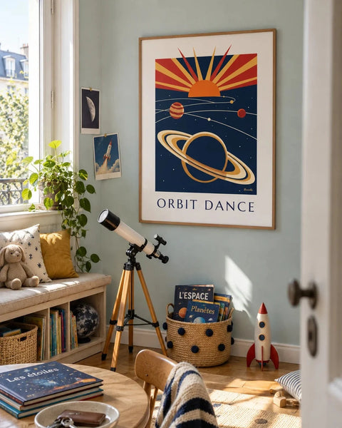 Affiches espace : affiche de la collection encadrée dans un intérieur