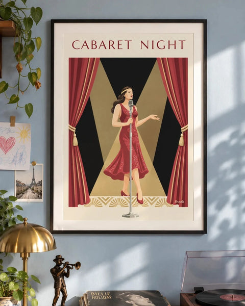 Affiches musique : affiche de la collection encadrée dans un intérieur