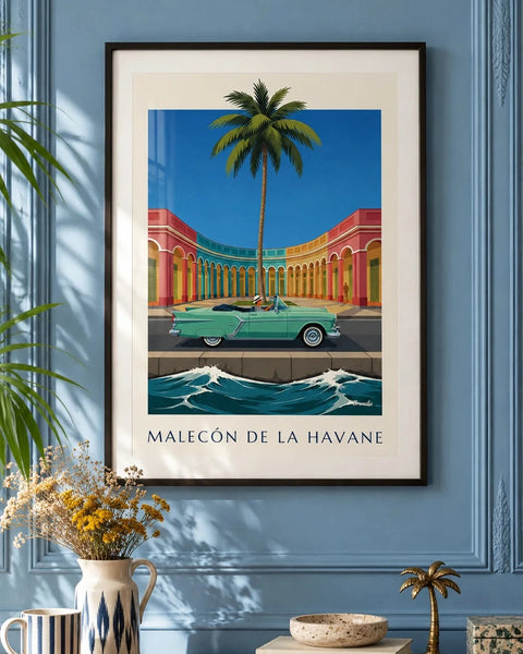 Affiches voiture : affiche de la collection encadrée dans un intérieur