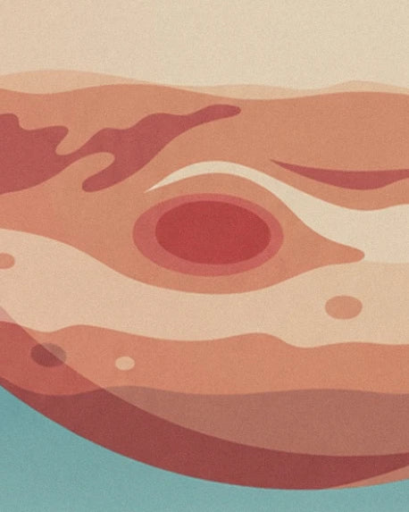 Jupiter's Great Red Spot among the cream and orange bands