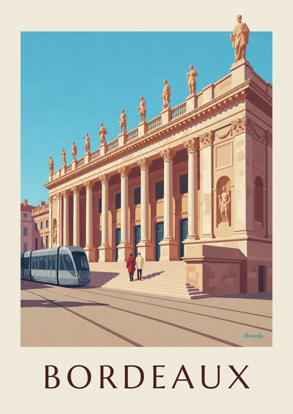 Grand Théâtre and Place de la Comédie in Bordeaux poster