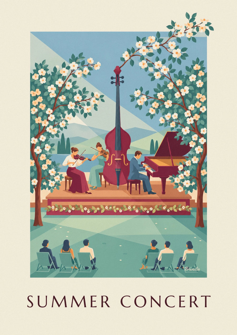 Poster Klassik-Trio bei einem Sommerkonzert unter freiem Himmel