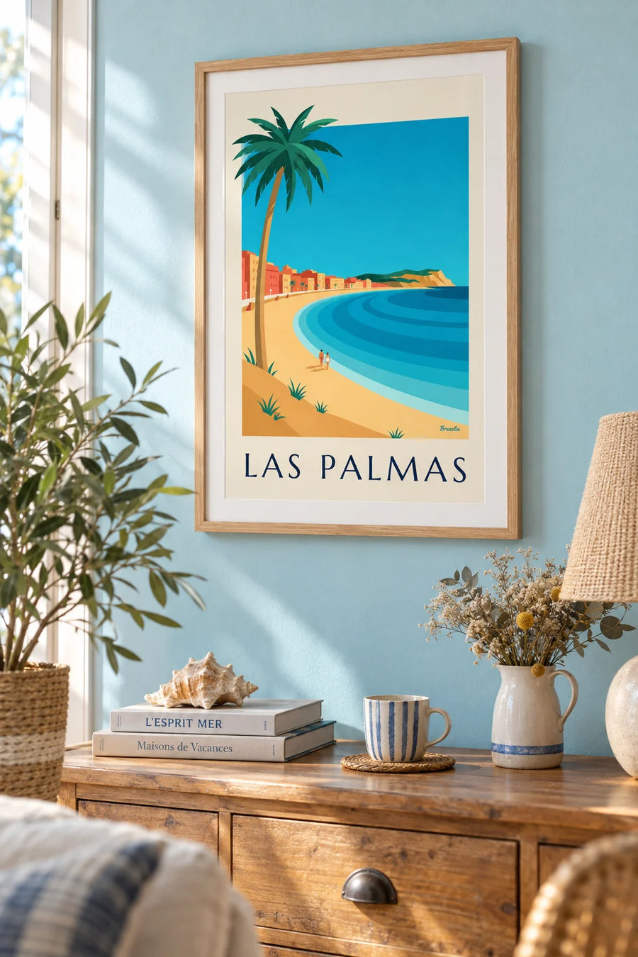 Poster Playa de Las Canteras in Las Palmas: gerahmt an der Wand