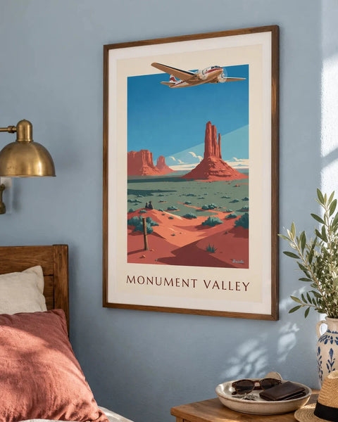 United States posters: collection poster framed in a home interior