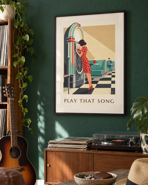 Affiches pin-up : affiche de la collection encadrée dans un intérieur