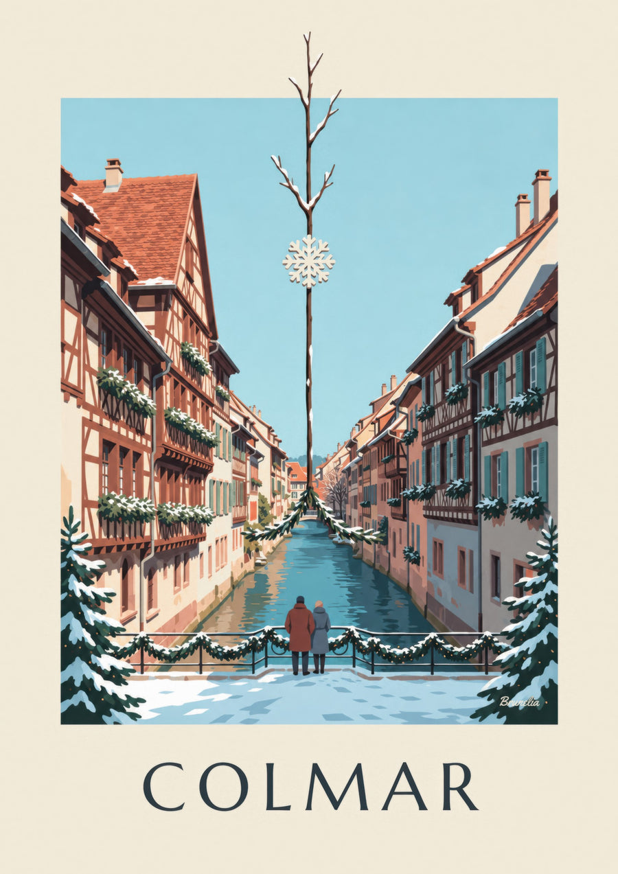 Poster Klein-Venedig in Colmar zur Weihnachtszeit