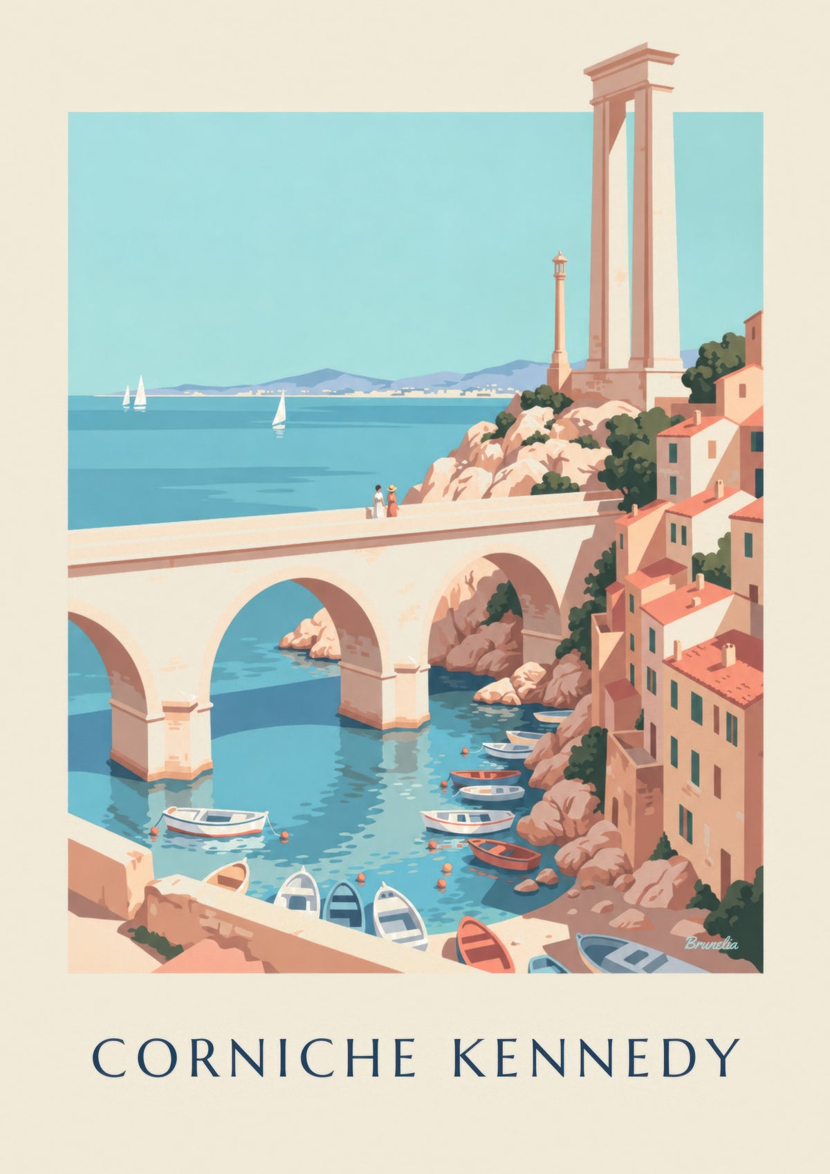 Affiche Corniche Kennedy à Marseille