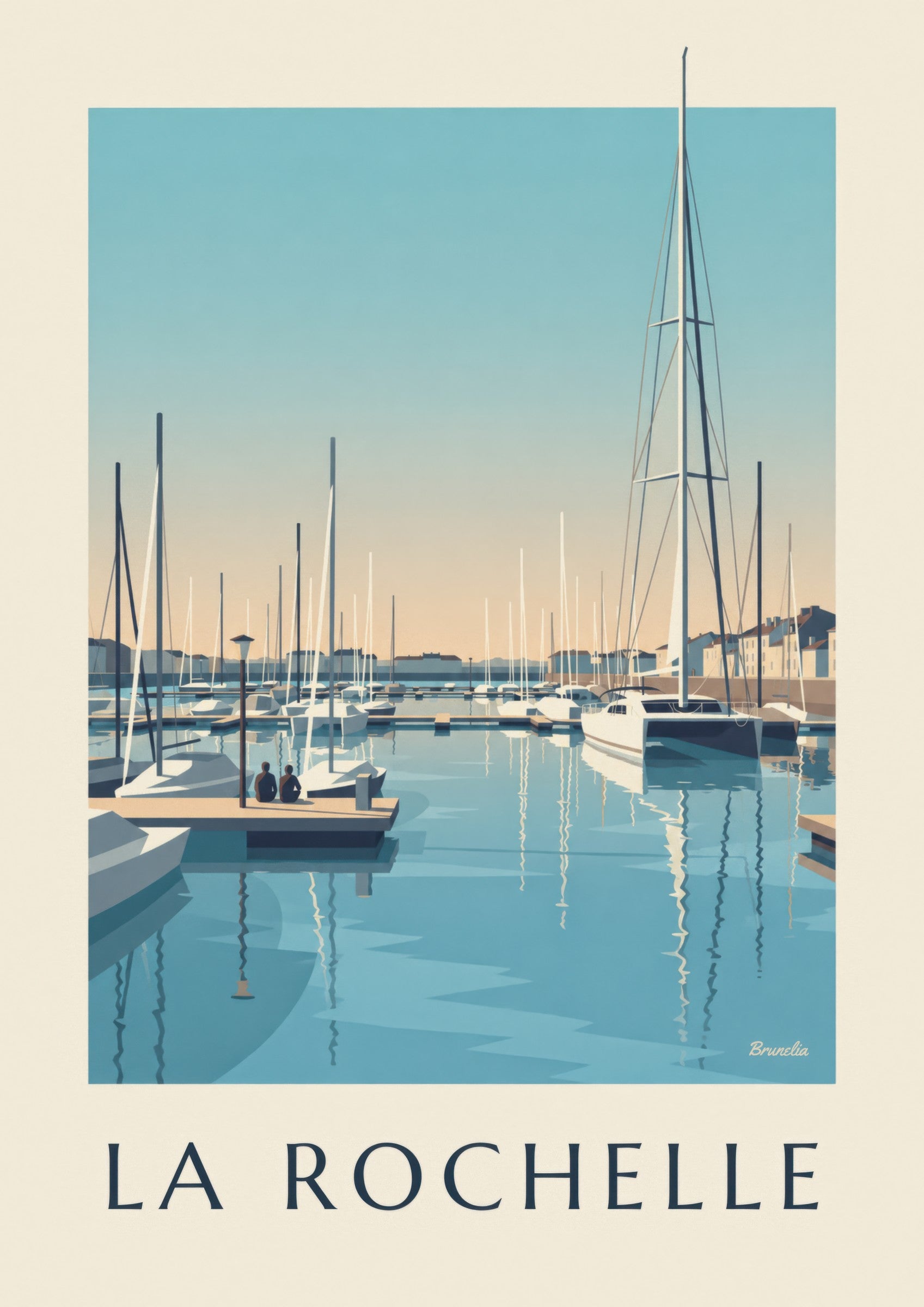 Affiche port de plaisance des Minimes à La Rochelle: Detail in Nahaufnahme