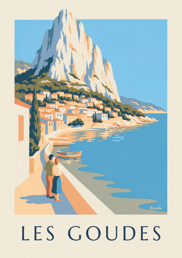 Affiche Les Goudes vue de la mer
