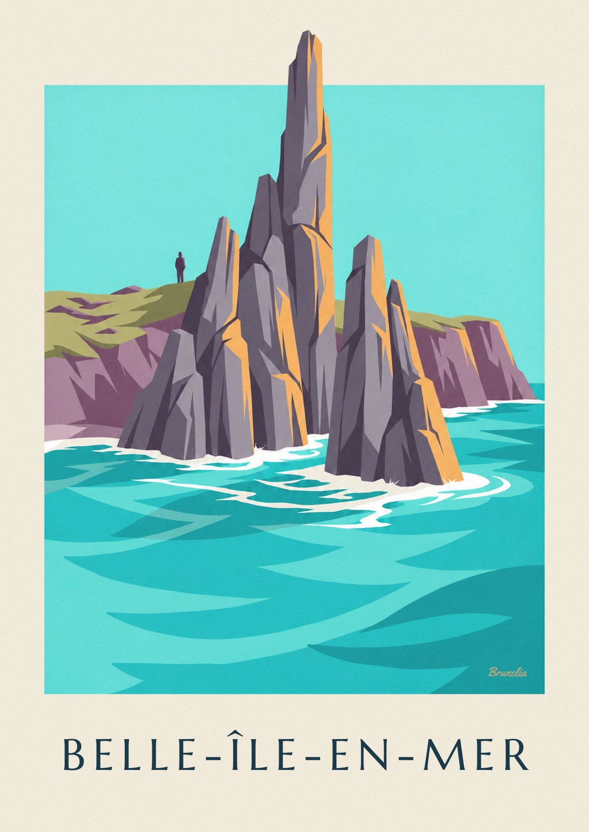 Port-Coton needles on Belle-Île-en-Mer poster