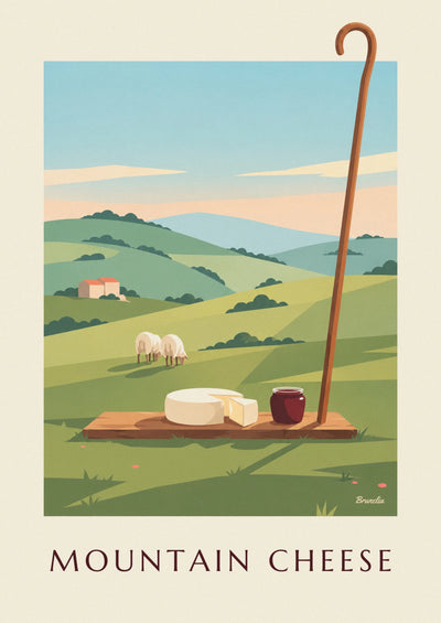 Poster of Basque sheep’s milk cheese and black cherry jam: the full poster