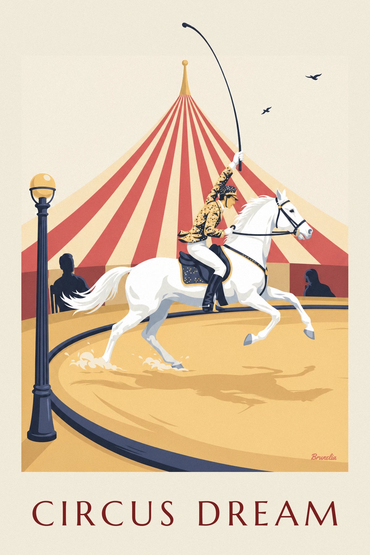 Affiches cirque Belle Époque chapiteau vintage Brunelia
