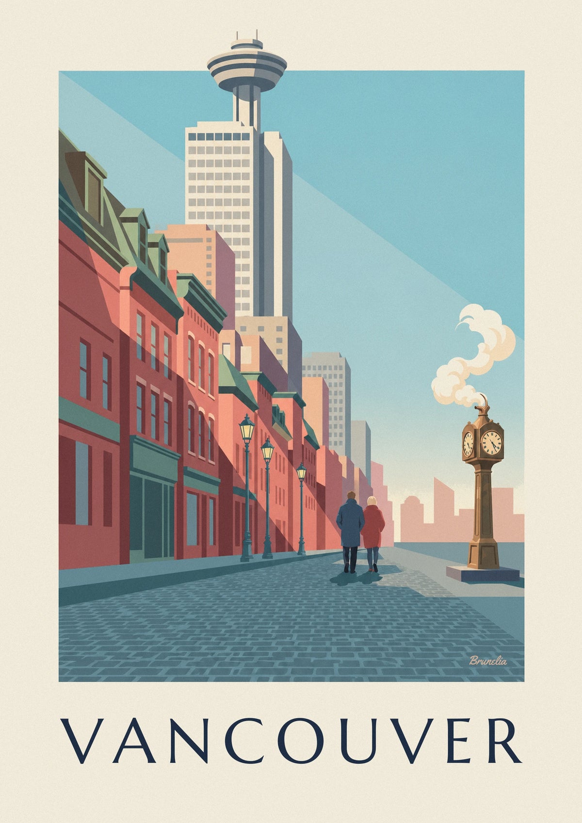Gastown steam clock in Vancouver poster