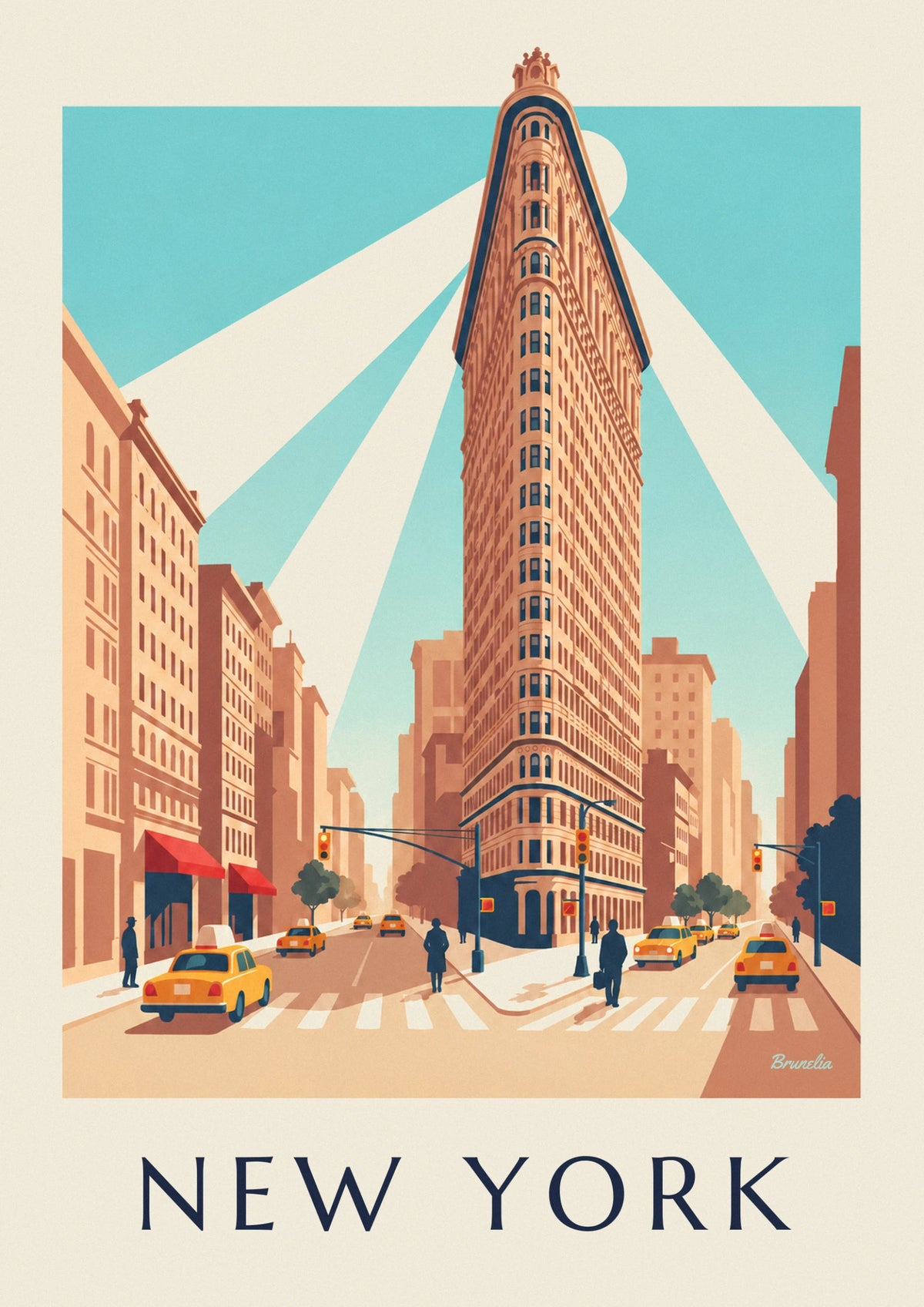 Flatiron Building between Broadway and Fifth Avenue poster