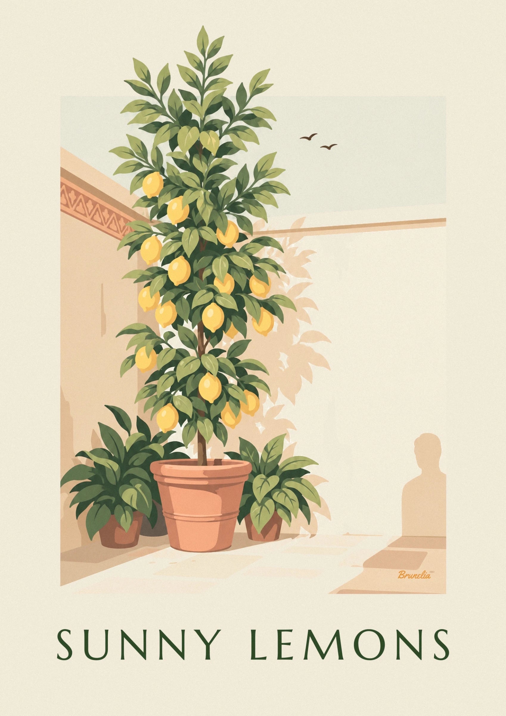 Les citrons jaunes parmi les feuilles vert olive et les branches brunes du citronnier