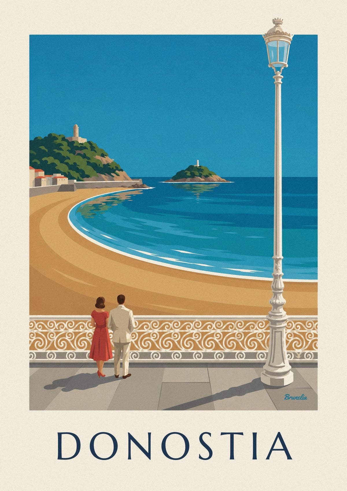 Poster Playa de la Concha in San Sebastián